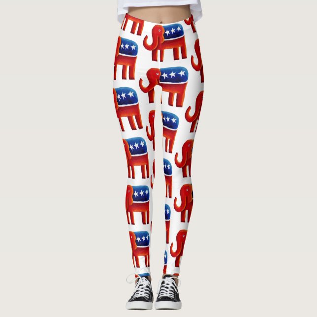 Republikansk Elefant Leggings (Framsida)