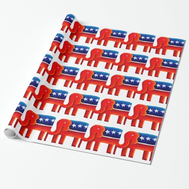 Republikansk Elefant Presentpapper (Utrullad)