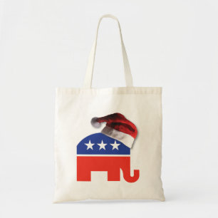 Republikansk elefant som ha på sig en tygkasse