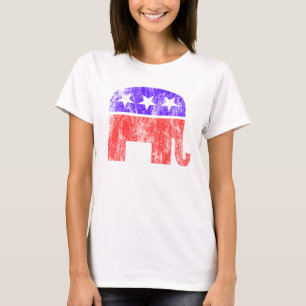Republikansk elefantvintage tee