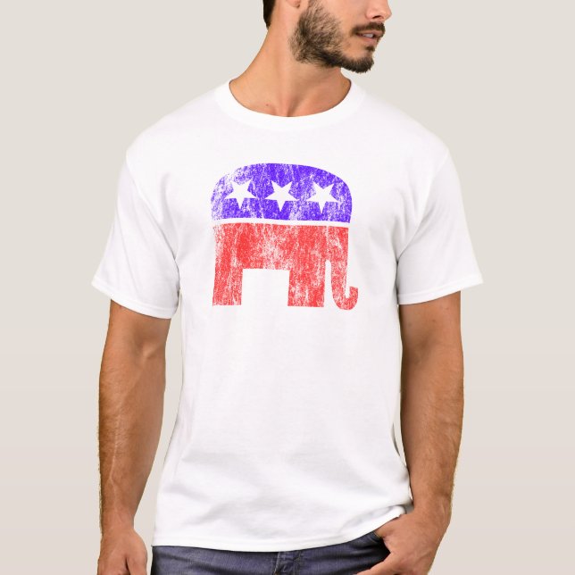 Republikansk elefantvintage tröja (Framsida)