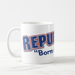 Republikansk född & lyftt mugg