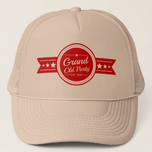 Republikansk "Grand Old Party" för vintage hatt Keps