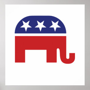 Republikansk original- elefant poster