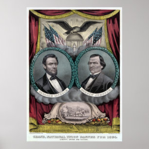 Republikansk presidents- biljett 1864 poster