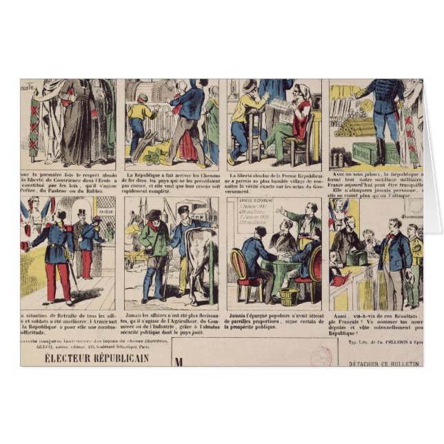 Republikansk propaganda hälsningskort (Framsidan Horizontal)