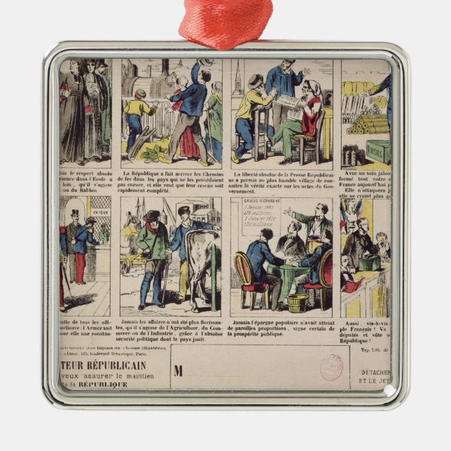 Republikansk propaganda julgransprydnad metall (Framsidan)