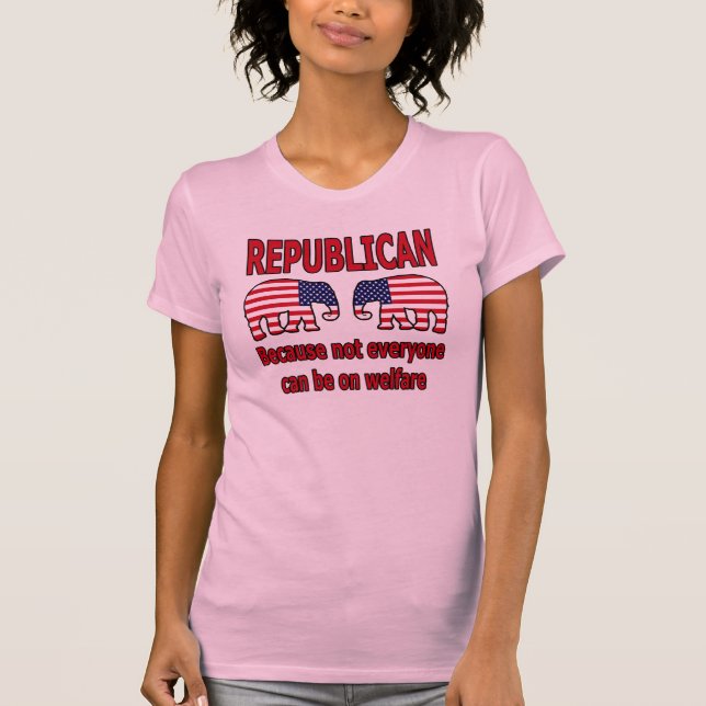 Republikansk röd elefantskjorta tee shirt (Framsida)