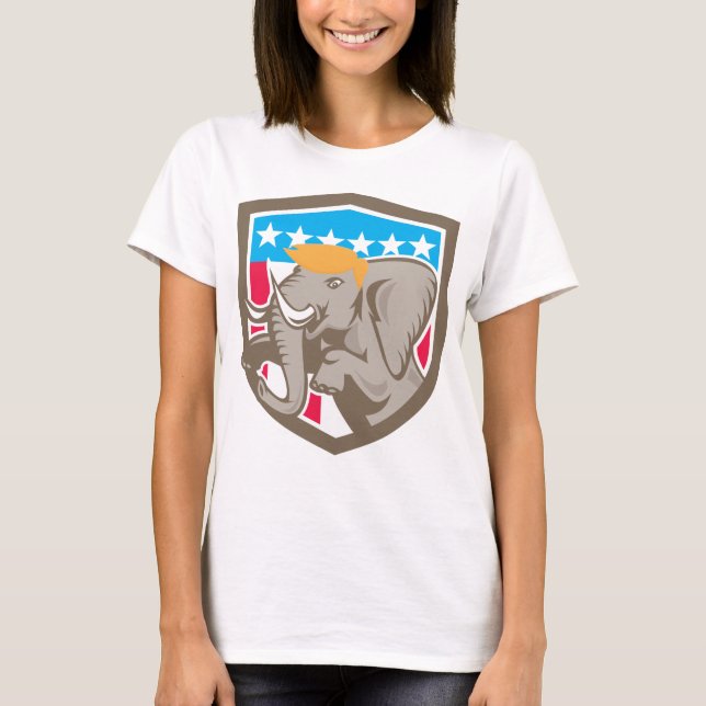 Republikansk trumfelefant tee (Framsida)