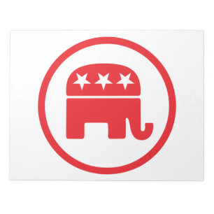 Republikanska Party politiska symbol (elefant) Anteckningsblock