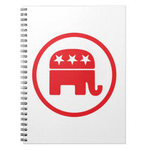 Republikanska Party politiska symbol (elefant) Anteckningsbok
