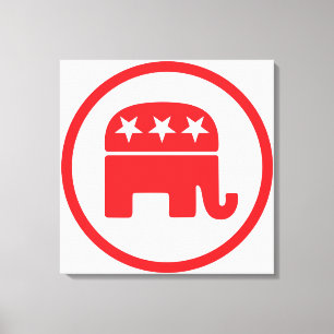 Republikanska Party politiska symbol (elefant) Canvastryck