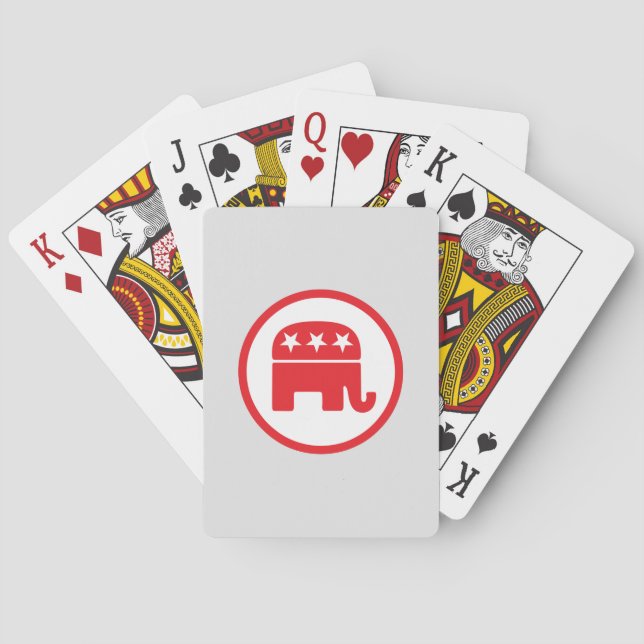 Republikanska Party politiska symbol (elefant) Casinokort (Baksidan)