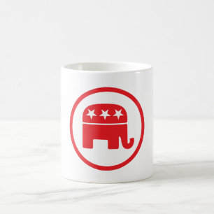 Republikanska Party politiska symbol (elefant) Kaffemugg