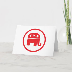 Republikanska Party politiska symbol (elefant) Kort