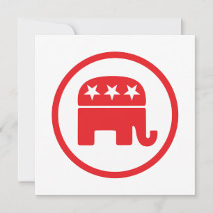 Republikanska Party politiska symbol (elefant) Kort