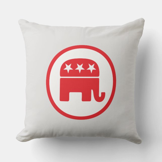 Republikanska Party politiska symbol (elefant) Kudde (Framsida)