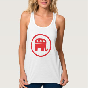 Republikanska Party politiska symbol (elefant) Linne Med Racerback