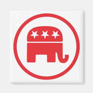 Republikanska Party politiska symbol (elefant) Magnet