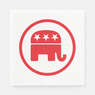Republikanska Party politiska symbol (elefant) Pappersservett