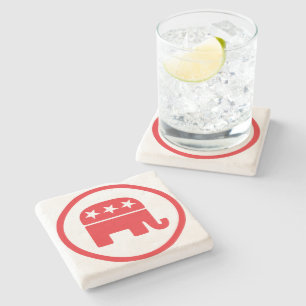 Republikanska Party politiska symbol (elefant) Stenunderlägg