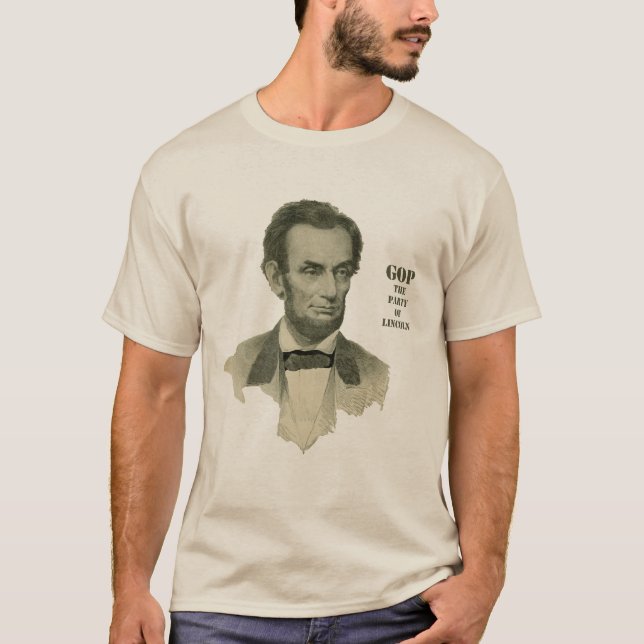 Republikanskaa partit av Lincoln T-shirt (Framsida)