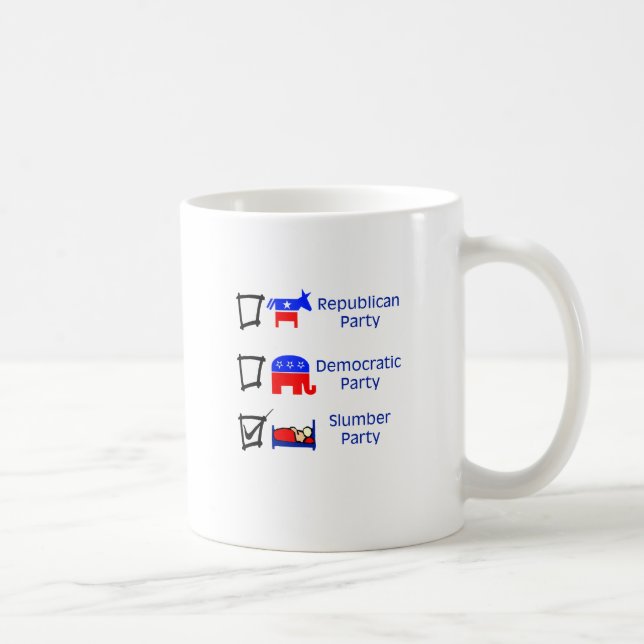 Republikanskaa partit demokratiska partit, kaffemugg (Höger)