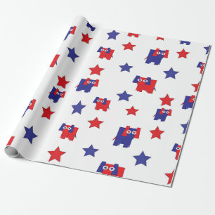 Republikanskt seamless slående in papper presentpapper