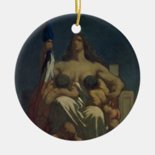 Republiken, 1848 (olja på kanfas) julgransprydnad keramik