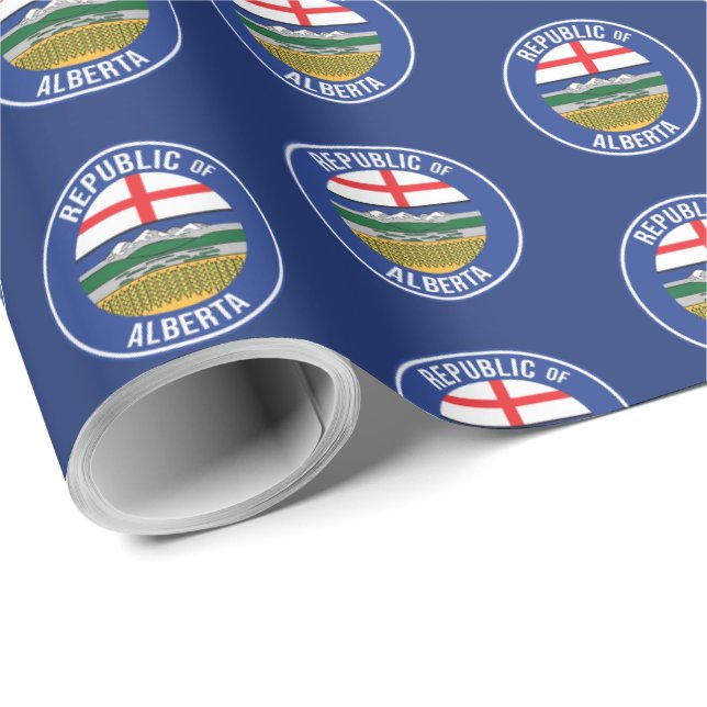 Republiken Alberta WEXIT Presentpapper (Rullad Hörn)