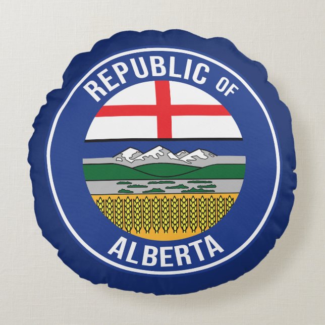 Republiken Alberta WEXIT Rund Kudde (Framsidan)