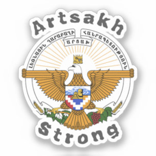 Republiken Artsakh Strong Classic Round Sticker Klistermärken