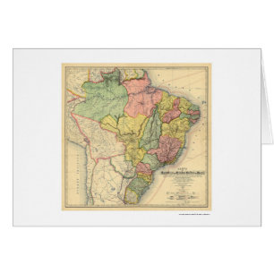 Republiken av Brasilien kartlägger 1892 Hälsningskort