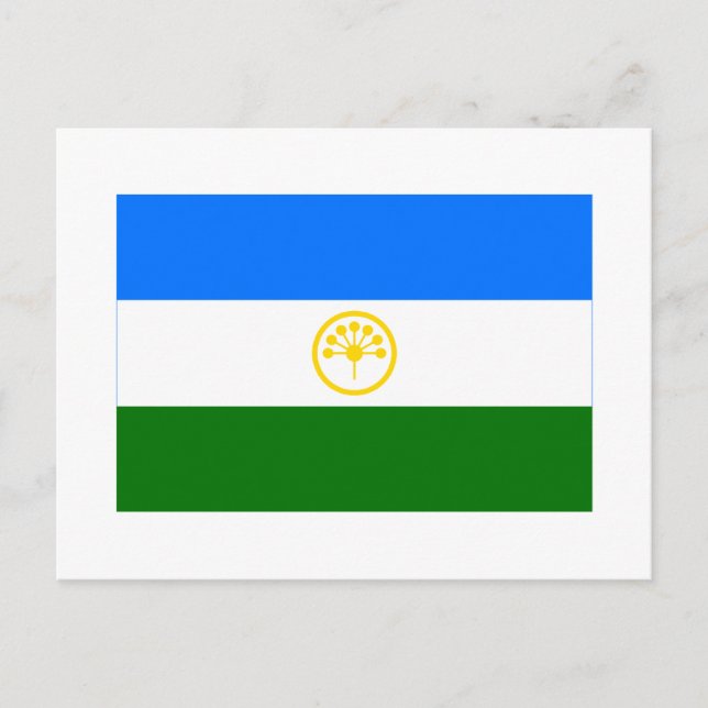 Republiken Bashkortostan Flagga Vykort (Framsida)
