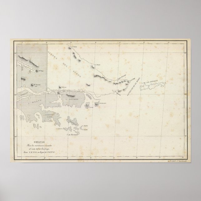 Republiken Chiles karta 15 Poster (Framsidan)