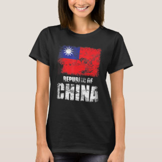 Republiken China Flagga kinesiska Flagga Tee