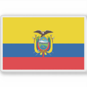 Republiken Ecuadors flagga Klistermärken