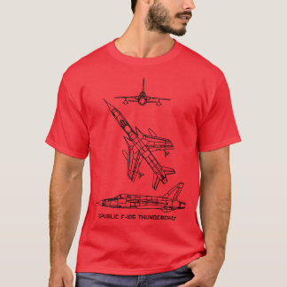 Republiken F105 ThunderChief American Flygplan Blu T Shirt