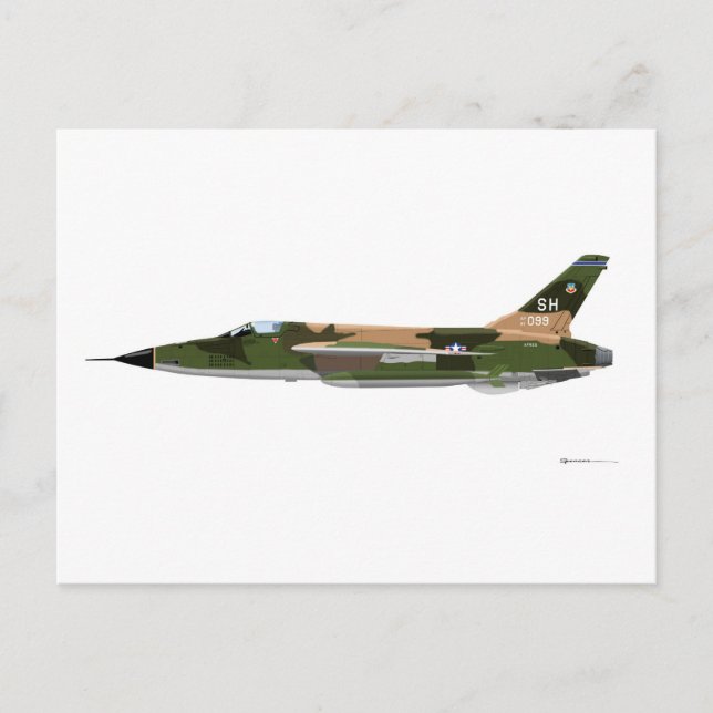Republiken F-105 ThunderChief Vykort (Framsida)