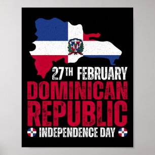 Republiken Independence day Dominikanska Flagga oc Poster