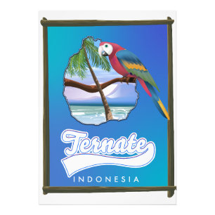 Republiken Indonesien (Nias Island) resa karta Fototryck