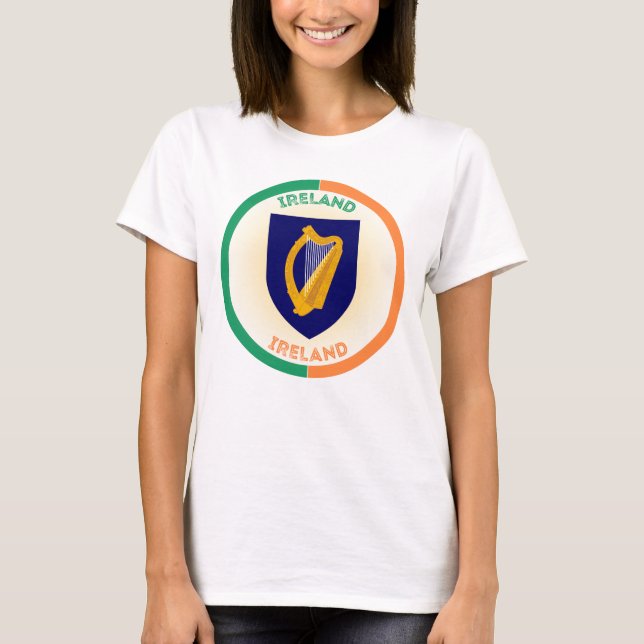 Republiken Irland Jackar av Arm Circle Shape T Shirt (Framsida)