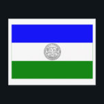 Republiken Jämtland flagga (inofficiell) Vykort<br><div class="desc">Den inofficiella flagga av den inte helt seriösa svenska "Jämtlands"-rörelsen är ett underbart sätt att tala om var era rötter är, var man vill ta semester eller att man tycker om slumpmässigt flaggor. Oavsett vilken ursäkt ni väljer kommer ni säkert att bli uppmärksammad! VEXILLOPHILE erbjuder platt flaggor och väv, som...</div>