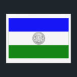 Republiken Jämtland flagga (inofficiell) Vykort<br><div class="desc">Den inofficiella flagga av den inte helt seriösa svenska "Jämtlands"-rörelsen är ett underbart sätt att tala om var era rötter är, var man vill ta semester eller att man tycker om slumpmässigt flaggor. Oavsett vilken ursäkt ni väljer kommer ni säkert att bli uppmärksammad! VEXILLOPHILE erbjuder platt flaggor och väv, som...</div>