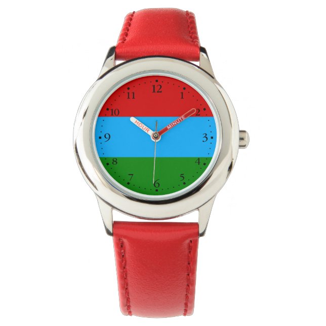 Republiken Karelen Flagga Armbandsur (Framsida)