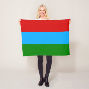 Republiken Karelen Flagga Fleecefilt
