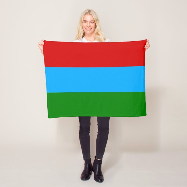 Republiken Karelen Flagga Fleecefilt (På plats)
