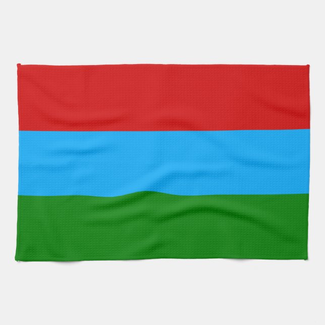 Republiken Karelen Flagga Kökshandduk (Horisontell)