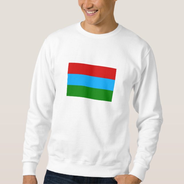 Republiken Karelen Flagga Lång Ärmad Tröja (Framsida)