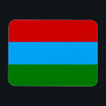 Republiken Karelen Flagga Magnet<br><div class="desc">Patriotiska flagga i Karelen.</div>